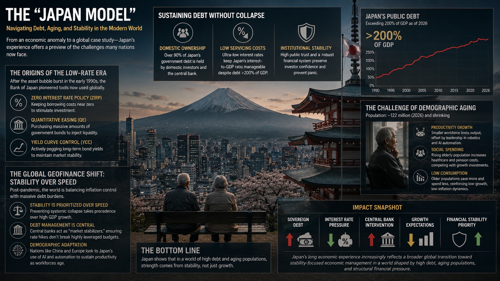 The "Japan Model": Navigating Debt, Aging, and Stability in the Modern World